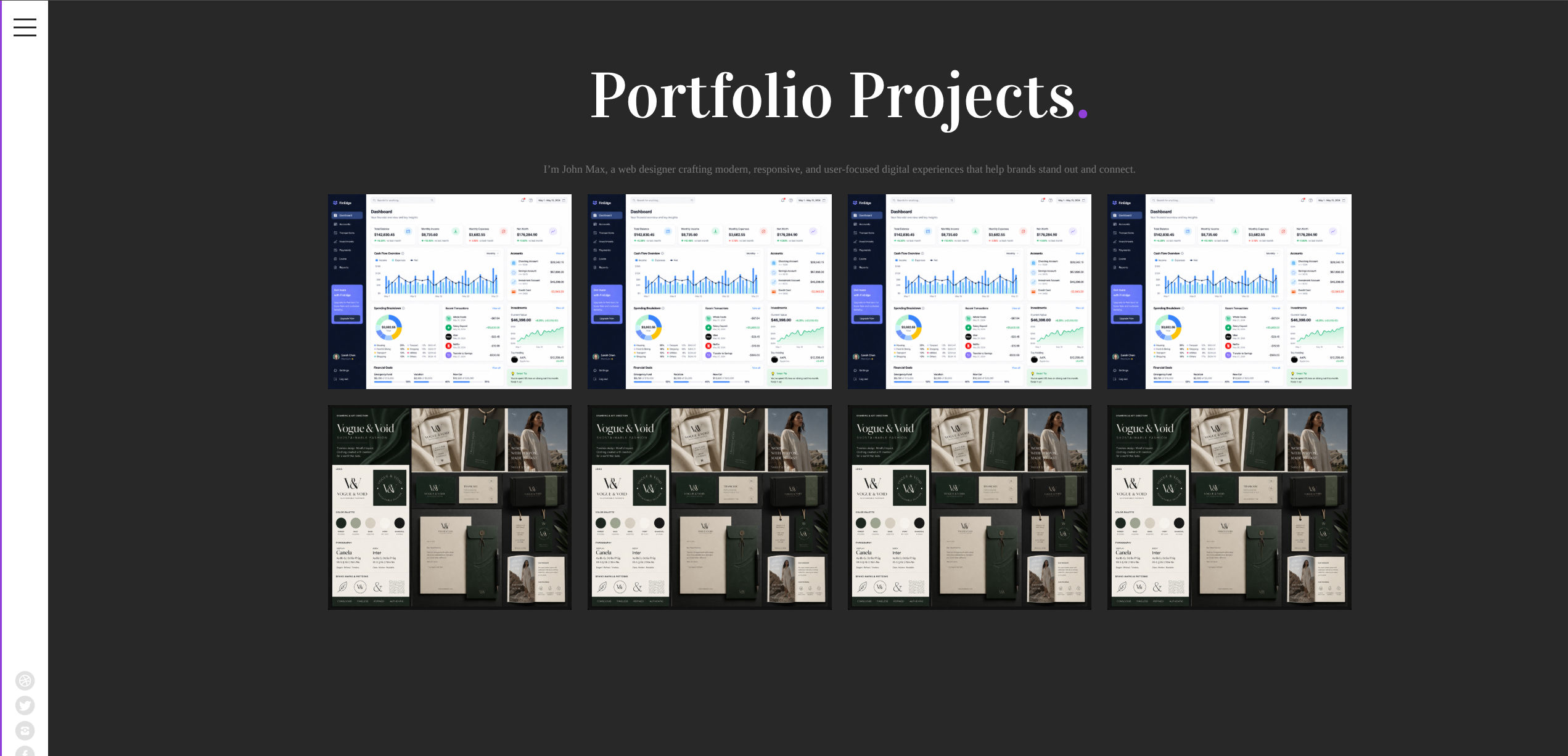 John Max – Modern Web Designer Portfolio Template