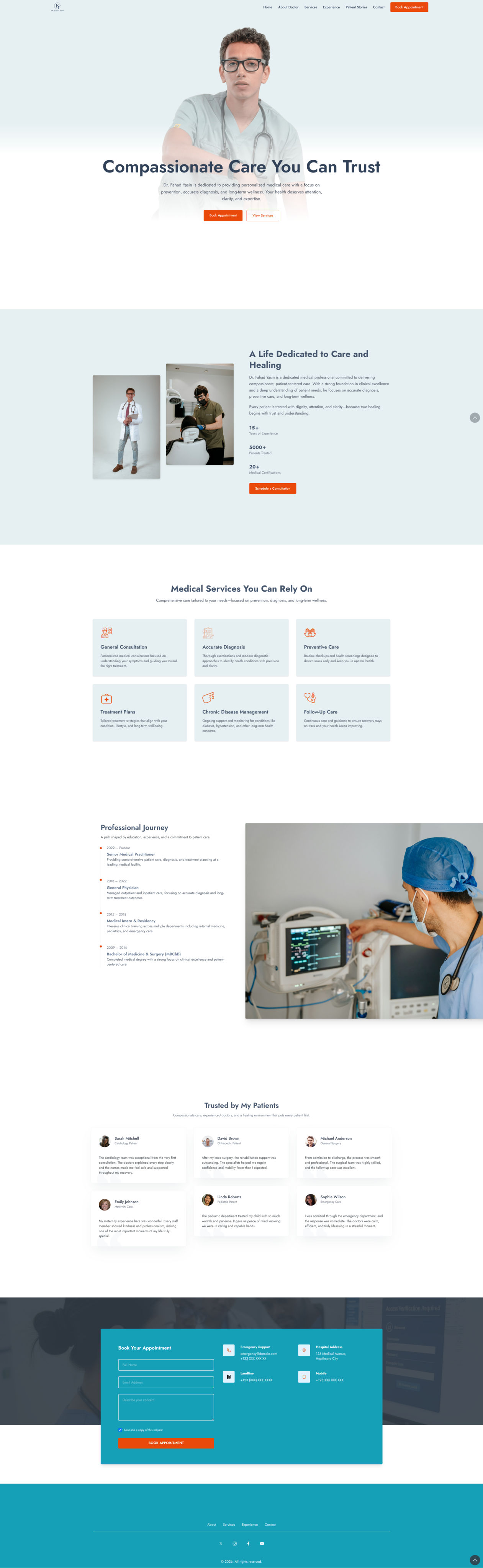 Fahad Yasin – Modern Doctor & Healthcare Website Template