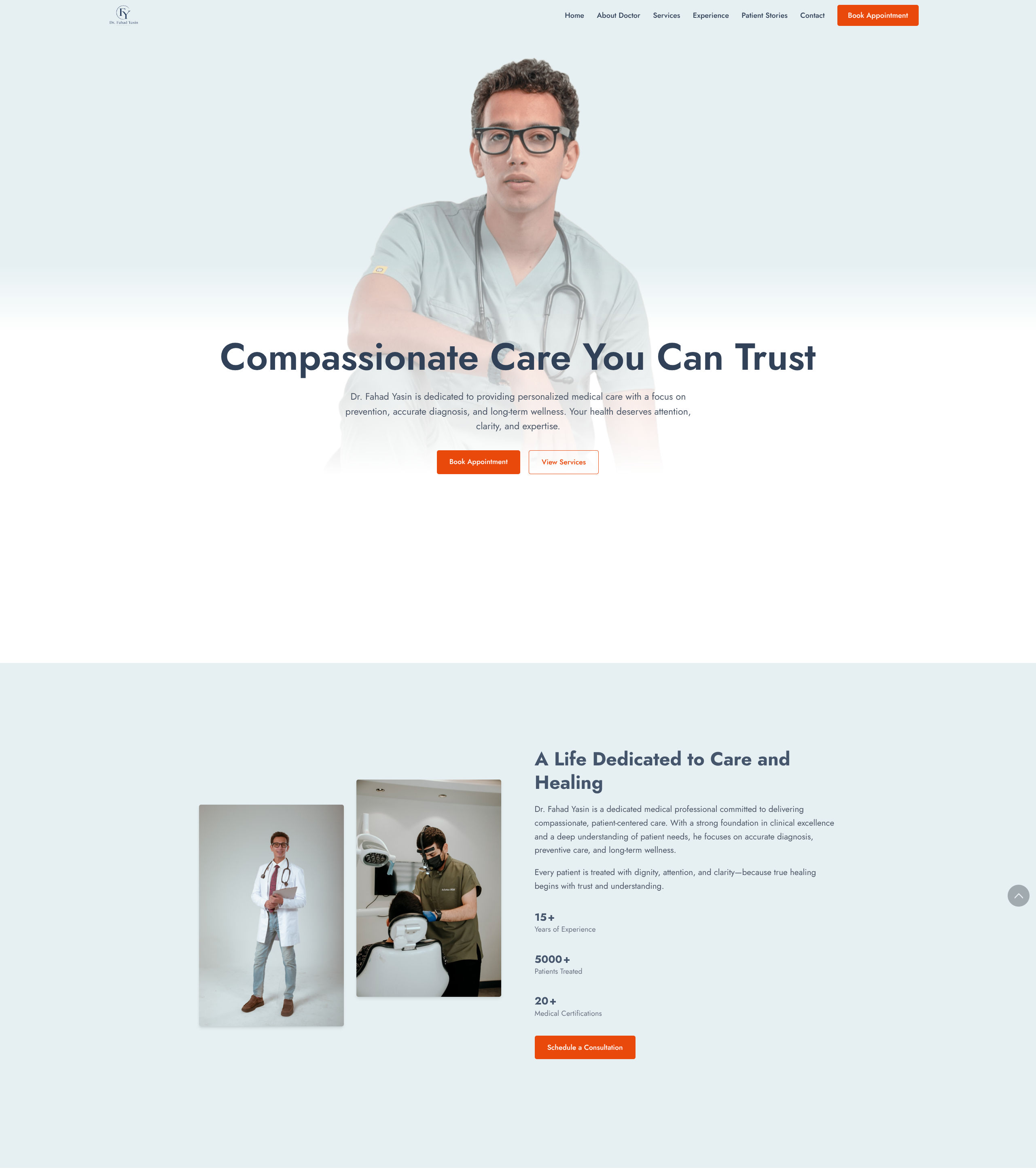 Fahad Yasin – Modern Doctor & Healthcare Website Template