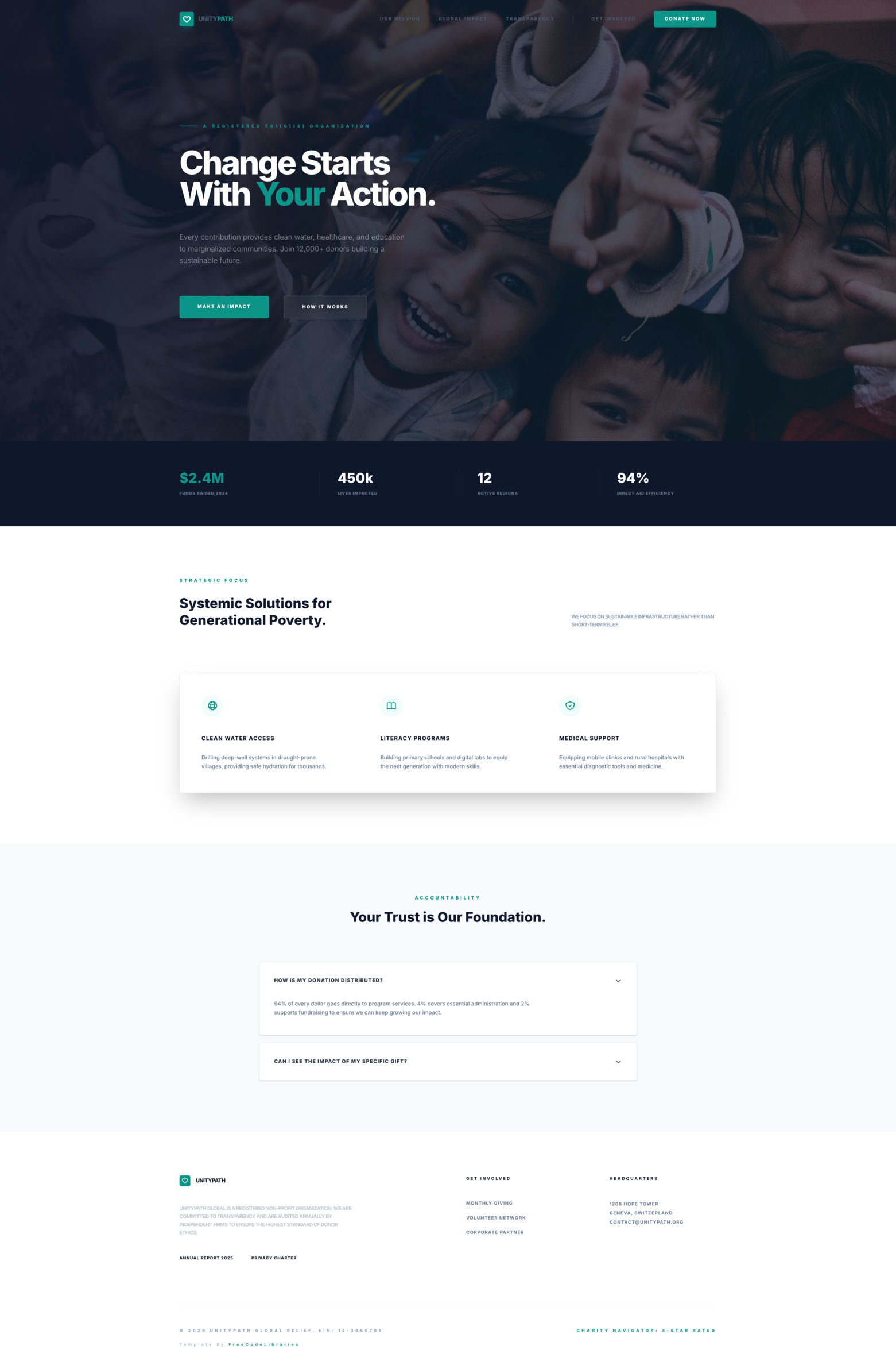 UnityPath – Charity & Nonprofit Tailwind HTML Template