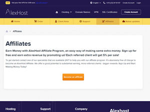 Alexhost Affiliate Program logo