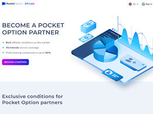 Pocket Option Affiliate Program logo