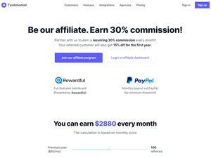 Testimonial Affiliate Program logo