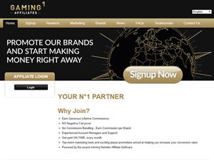 GAMING1 Affiliates logo