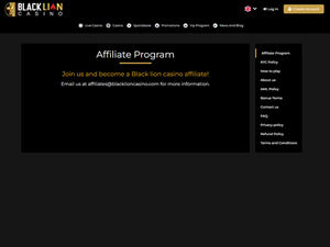 Black Lion Casino Affiliates logo