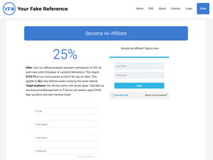 Your Fake Reference logo