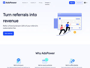 AdsPower Referral Program logo