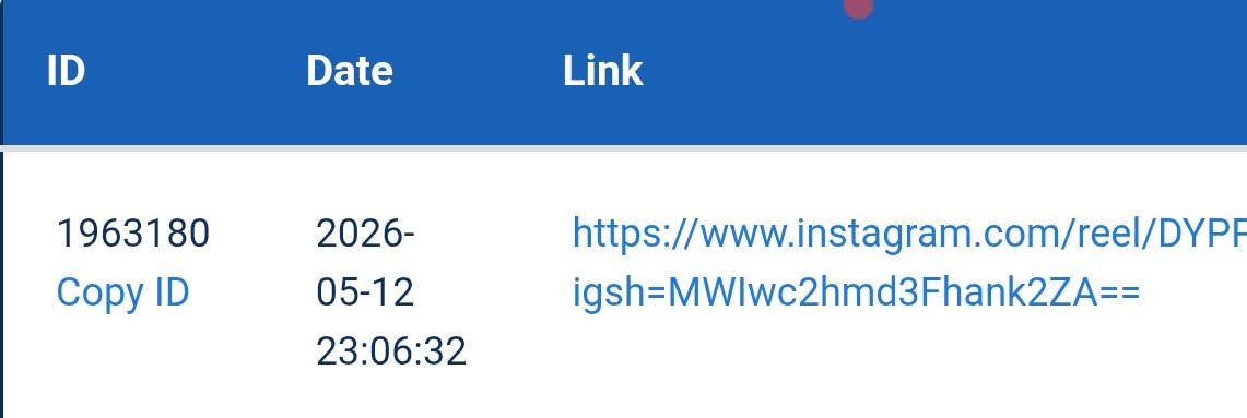 Copy and save SMM panel order ID