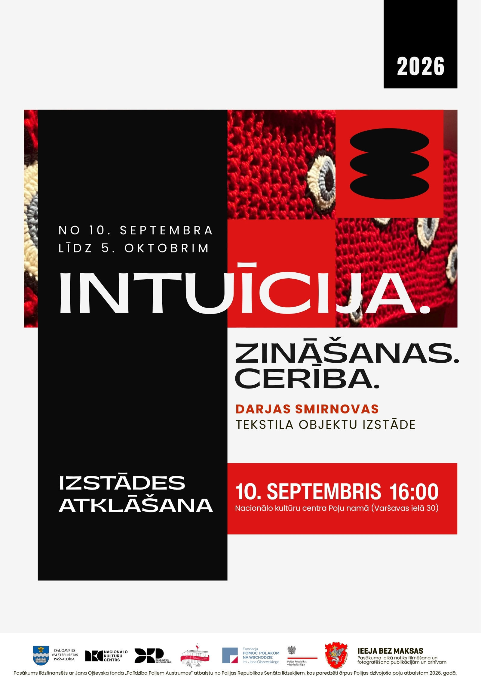 Darjas Smirnovas tekstila izstādes “Intuīcija. Zināšanas. Cerība.” atklāšana