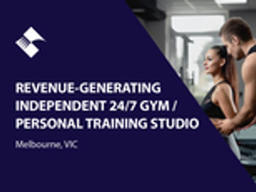REVENUE-GENERATING INDEPENDENT 24/7 GYM/PERSONAL TRAINING STUDIO (MELBOURNE) BFB3112
