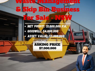 Skip Bin Hire & Waste Management Business for Sale in NSW