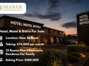 Hotel, Motel & Bistro For Sale Near Ballarat