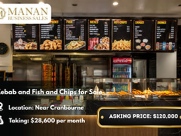 Kebab and Fish and Chips for Sale near Cranbourne