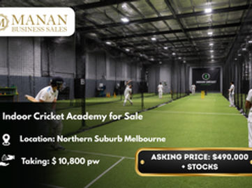 Indoor Cricket Academy for Sale | Northern Melbourne