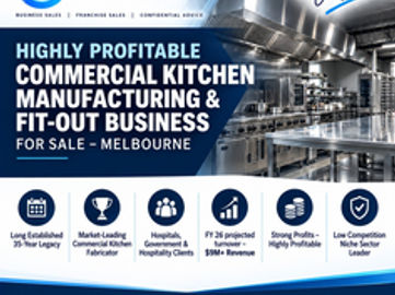 HIGHLY PROFITABLE COMMERCIAL KITCHEN MANUFACTURING & FIT-OUT BUSINESS FOR SALE – MELBOURNE NORTH