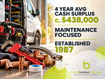 Established Plumbing Business - $438K Ave. Cash Surplus
