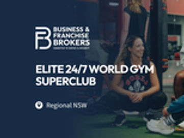 ELITE 24/7 WORLD GYM SUPERCLUB FOR SALE (REGIONAL NEW SOUTH WALES) BFB4835