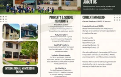 INTERNATIONAL MONTESSORI SCHOOL FOR SALE – A RARE OPPORTUNITY!