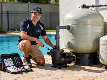 POOL AND SPA SERVICE IN BUSY NORTHERN SUBURBS - PERTH