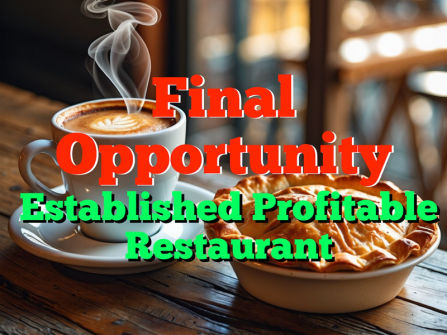 Final Opportunity Established Profitable Restaurant☕5711-2