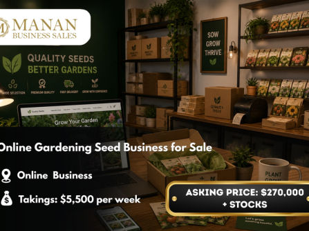 Online Gardening Seed Business for Sale