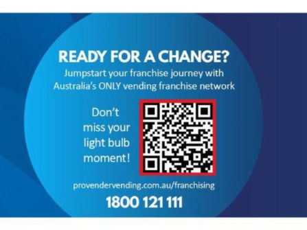 21052 - PREMIUM VENDING FRANCHISE FOR SALE MODBURY. PRIME SITES, FULL TRAINING