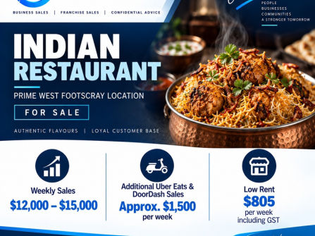 PROFITABLE INDIAN RESTAURANT – PRIME WEST FOOTSCRAY LOCATION – LOW RENT & STRONG WEEKLY SALES