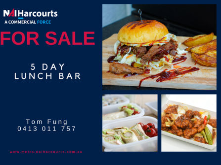 Prestigious 5-Day Lunch Bar in the Growing Forrestdale Industrial Area