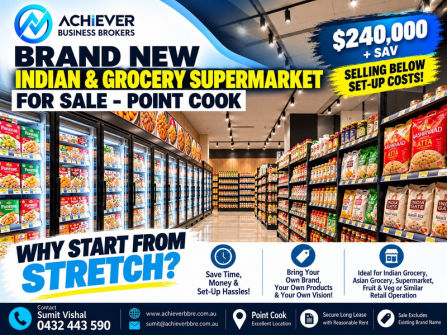 BRAND NEW INDIAN & GROCERY SUPERMARKET FOR SALE – POINT COOK