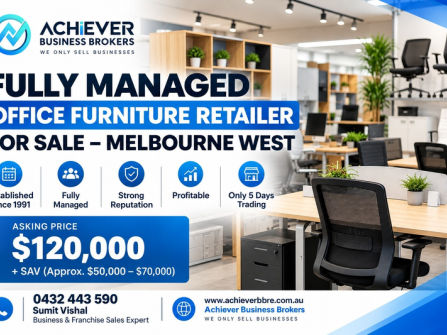 FULLY MANAGED OFFICE FURNITURE RETAILER FOR SALE – MELBOURNE WEST