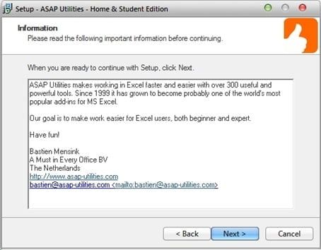 ASAP Utilities Options › 6 Open the ASAP Utilities User Guide