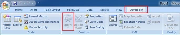 developer tab excel enable