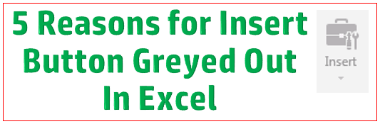 Excel Insert Button Greyed Out 5 Solutions With Images