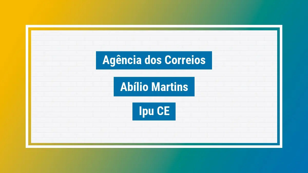 Imagem ilustrativa agência dos correios abílio martins ipu ce