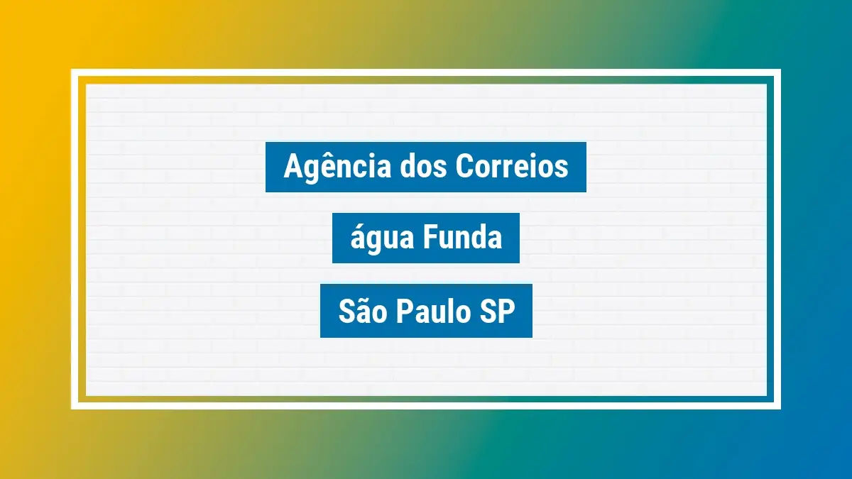 Imagem ilustrativa agência dos correios água funda são paulo sp