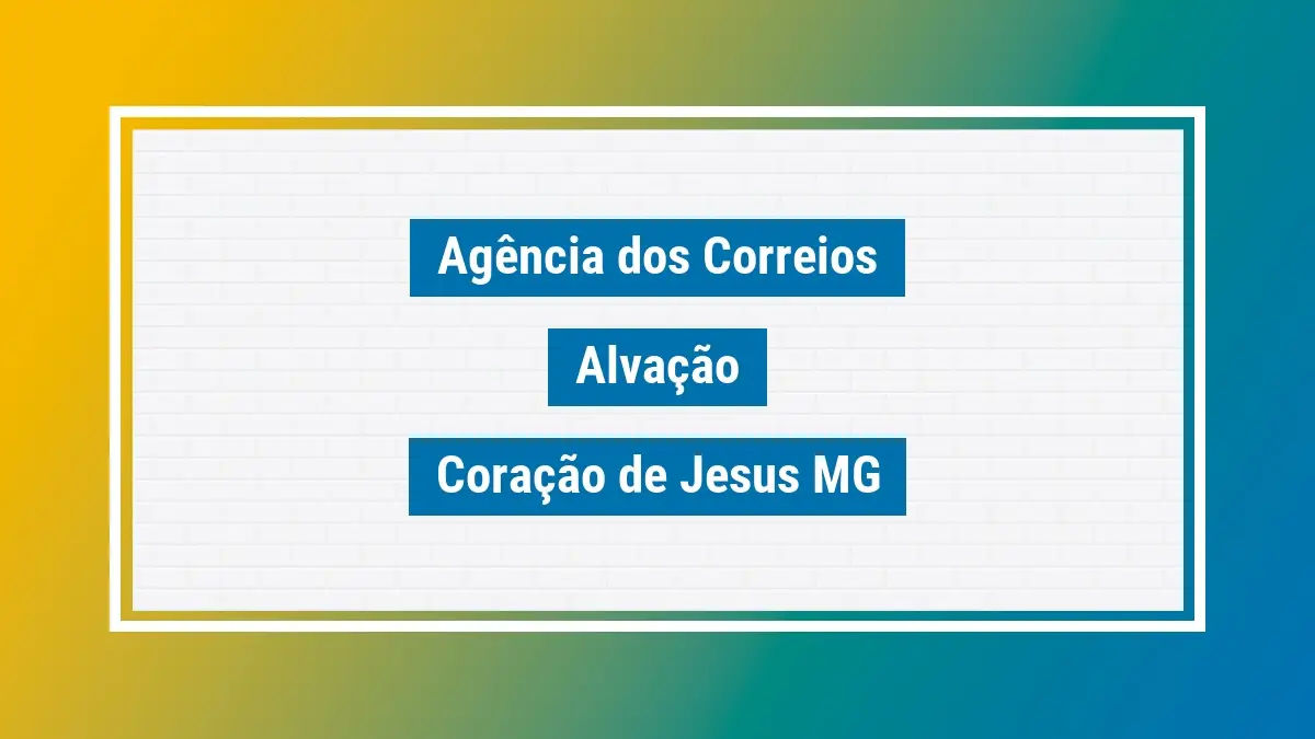 Imagem ilustrativa agência dos correios alvação coração de jesus mg