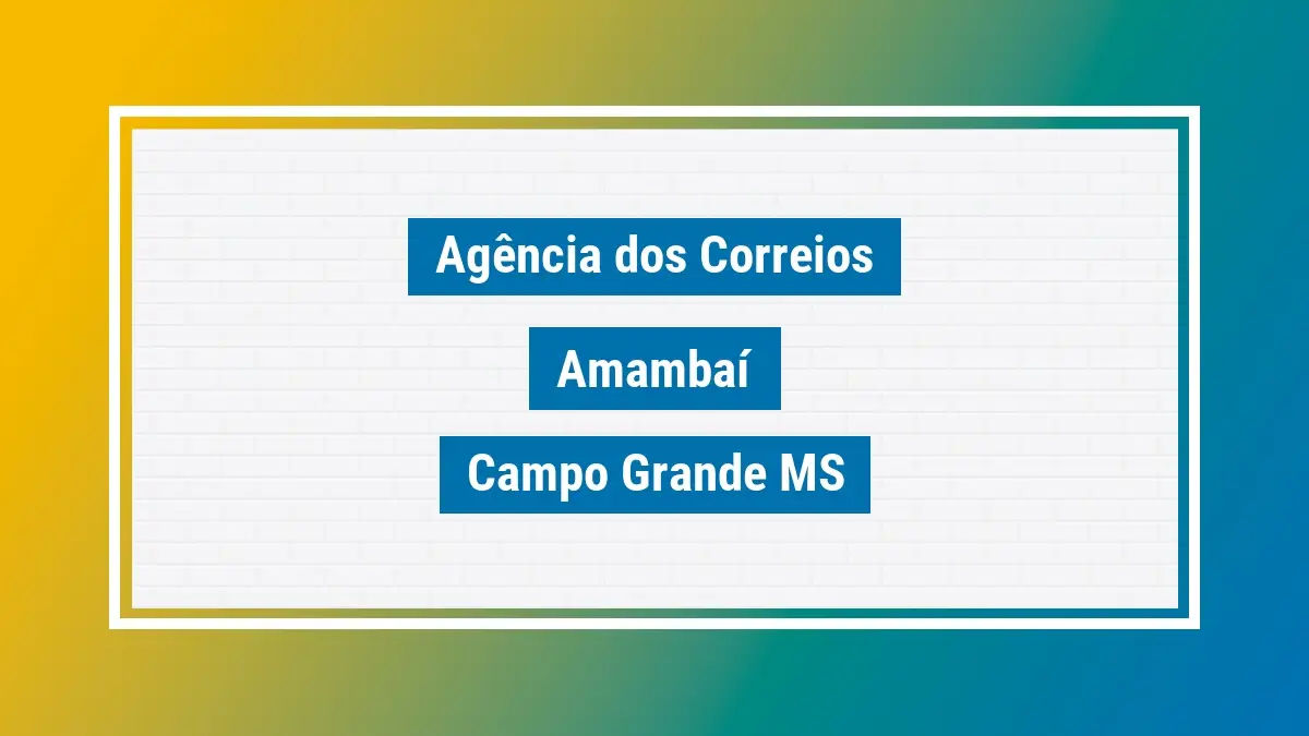 Imagem ilustrativa agência dos correios amambaí campo grande ms