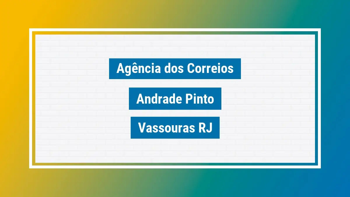 Imagem ilustrativa agência dos correios andrade pinto vassouras rj