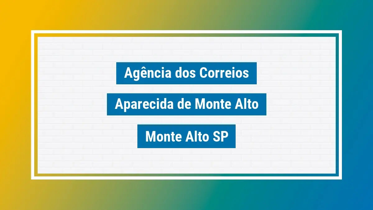 Imagem ilustrativa agência dos correios aparecida de monte alto monte alto sp