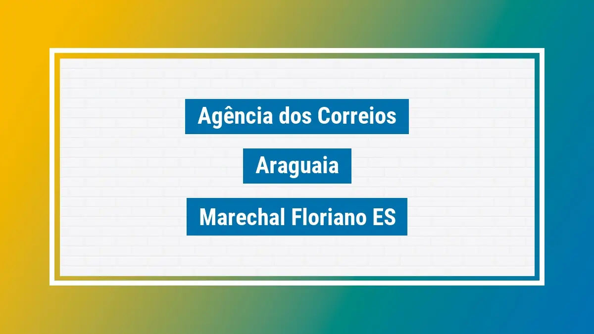 Imagem ilustrativa agência dos correios araguaia marechal floriano es
