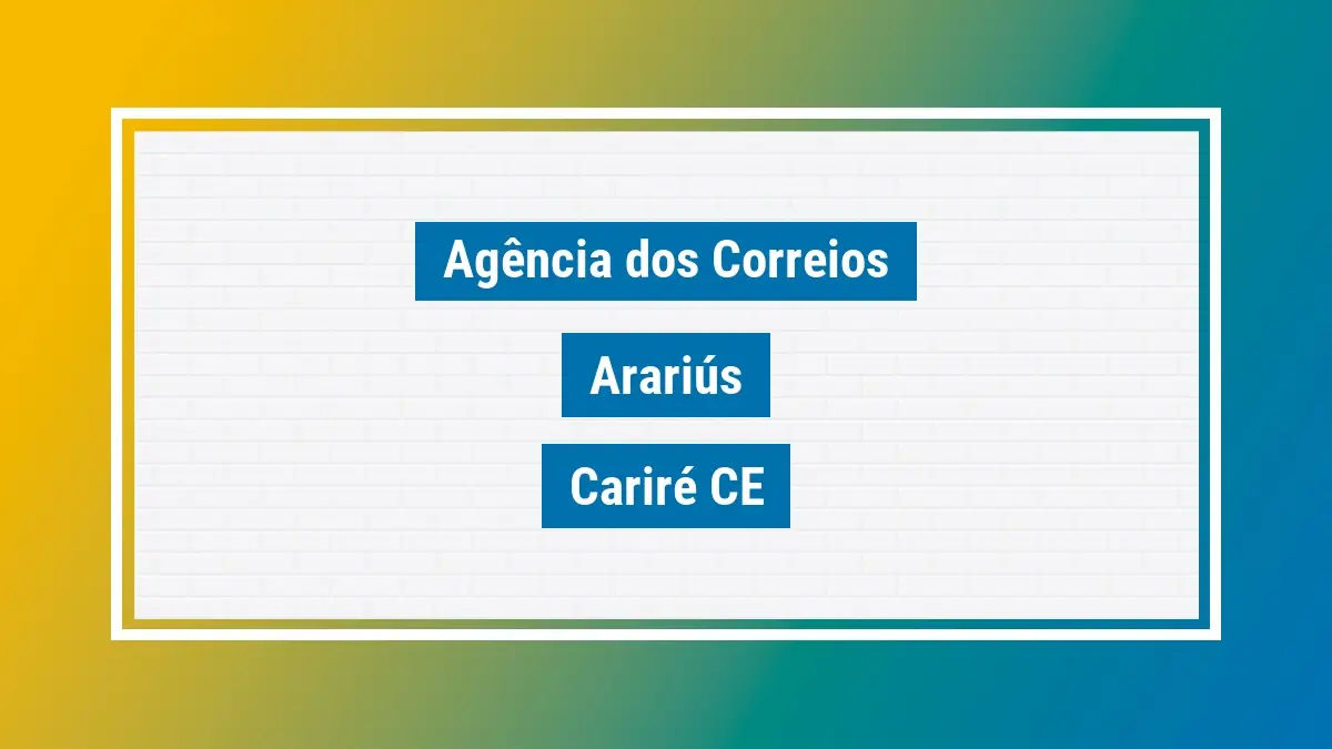 Imagem ilustrativa agência dos correios arariús cariré ce