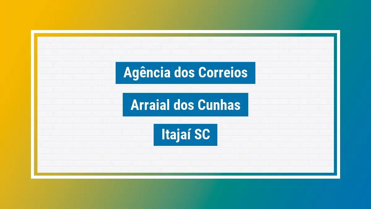 Imagem ilustrativa agência dos correios arraial dos cunhas itajaí sc