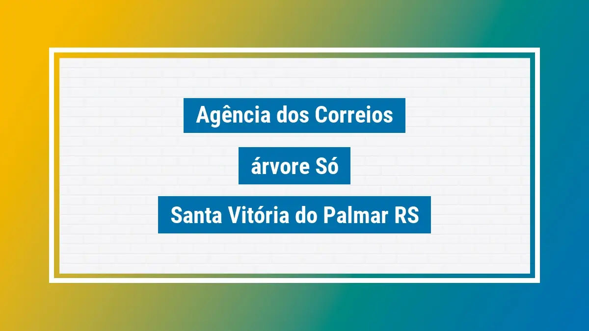 Imagem ilustrativa agência dos correios árvore só santa vitória do palmar rs