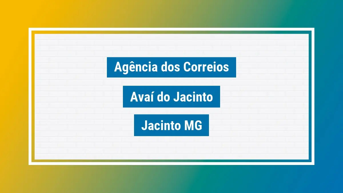 Imagem ilustrativa agência dos correios avaí do jacinto jacinto mg