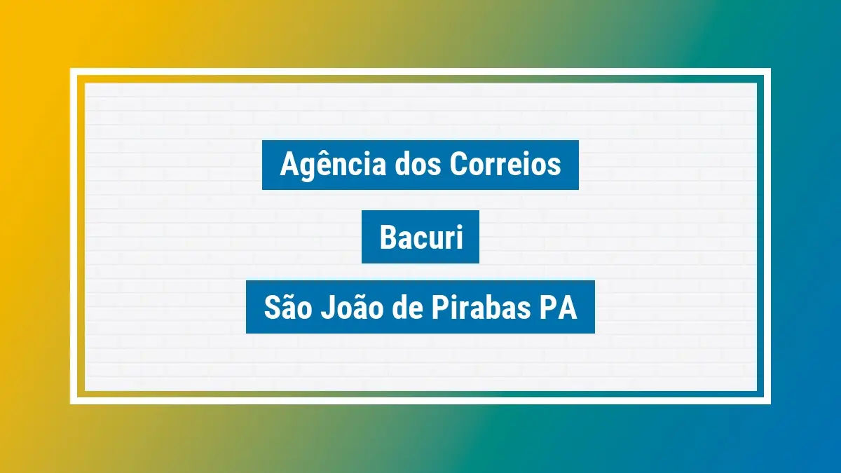 Imagem ilustrativa agência dos correios bacuri são joão de pirabas pa
