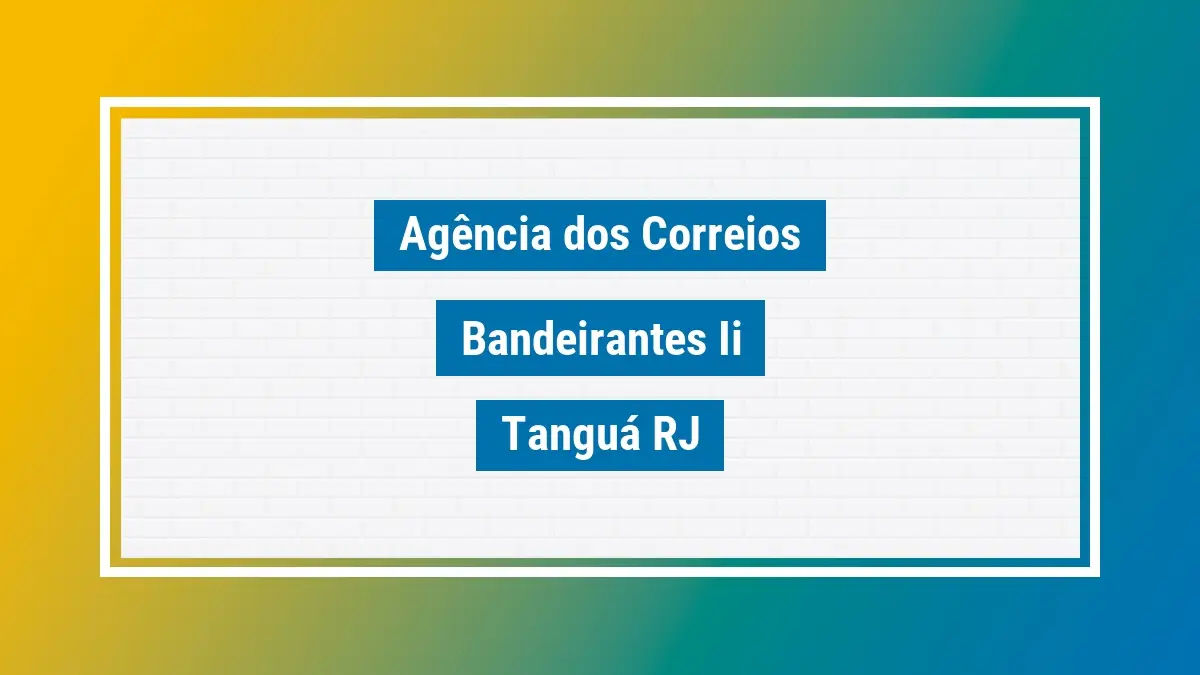 Imagem ilustrativa agência dos correios bandeirantes ii tanguá rj