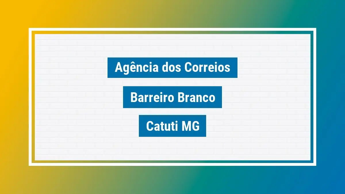 Imagem ilustrativa agência dos correios barreiro branco catuti mg