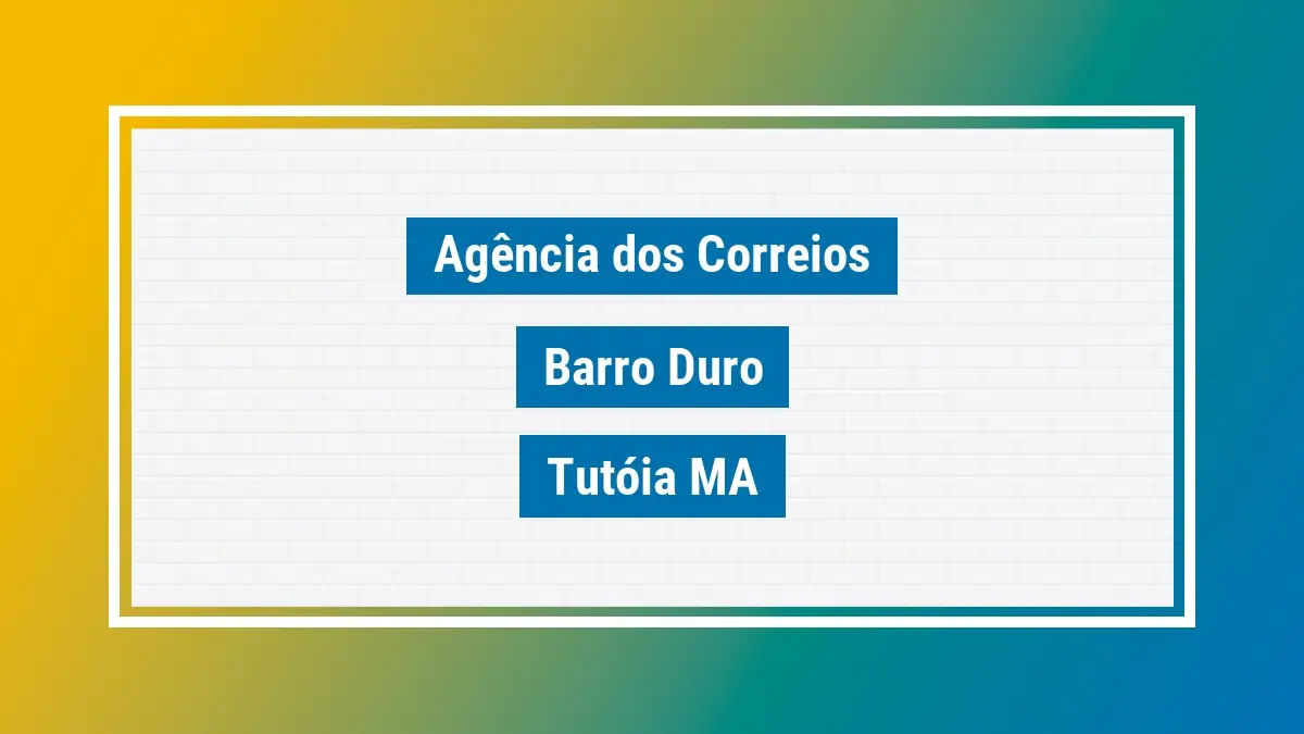 Imagem ilustrativa agência dos correios barro duro tutóia ma