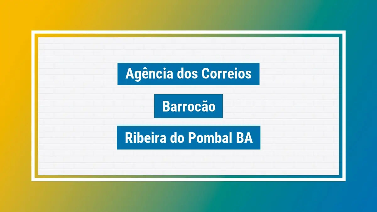 Imagem ilustrativa agência dos correios barrocão ribeira do pombal ba