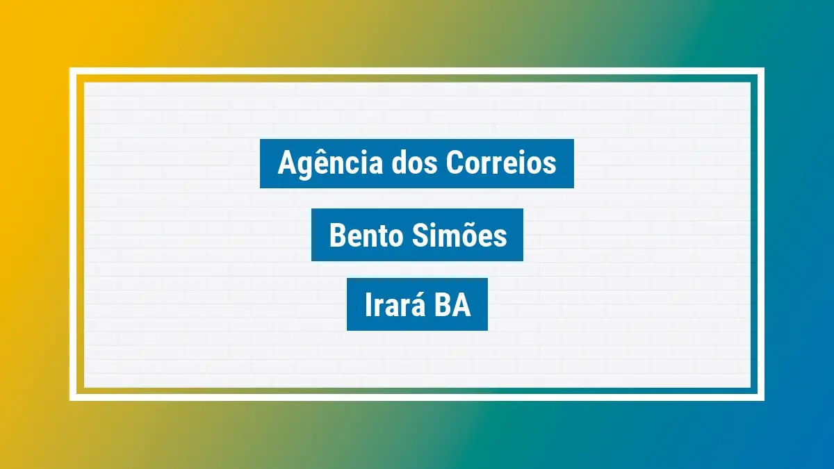 Imagem ilustrativa agência dos correios bento simões irará ba